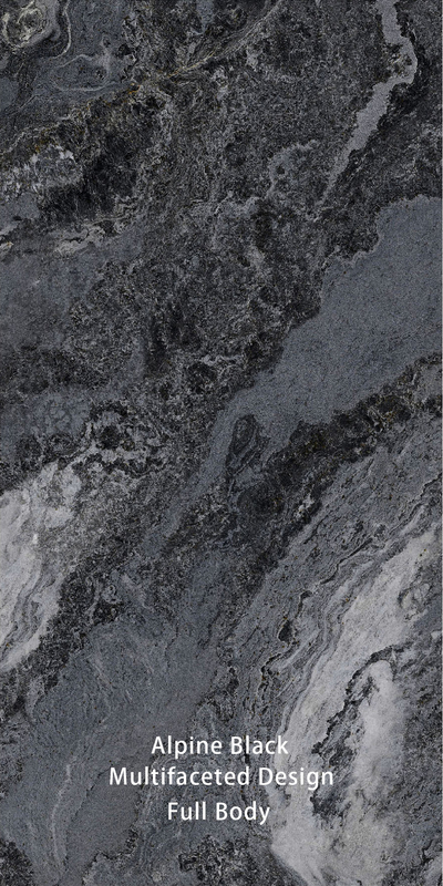 Piedra moderna de aspecto negro 900X1800mm azulejos de suelo para interiores y exteriores