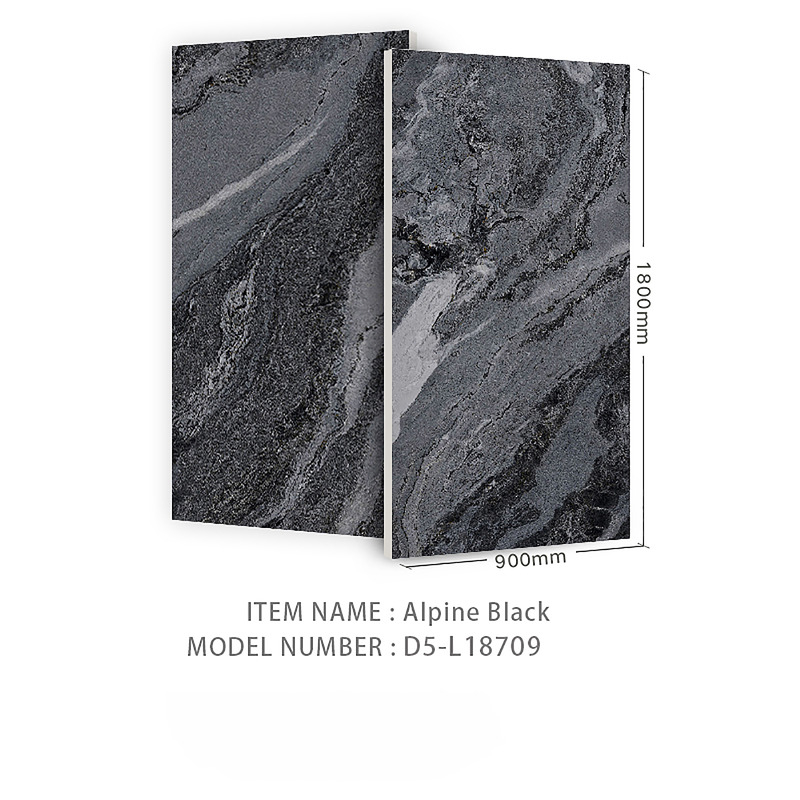 Piedra moderna de aspecto negro 900X1800mm azulejos de suelo para interiores y exteriores