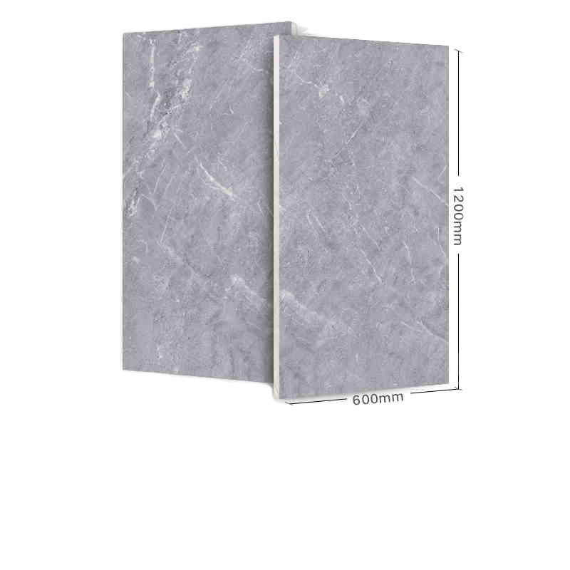 600X1200mm Imitación de piedra moderna azulejos de porcelana gris vidriada para habitaciones interiores / exteriores