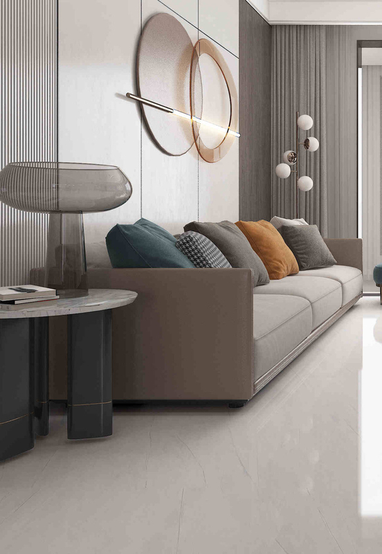 Tejas de mármol moderno brillante de 600x1200 mm de porcelana antideslizante para paredes y pisos